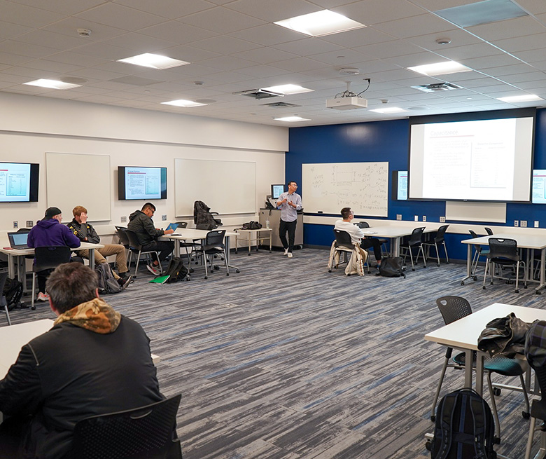 Classroom in the new Applied Engineering Building