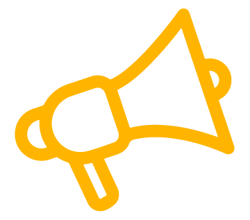 gold megaphone graphic