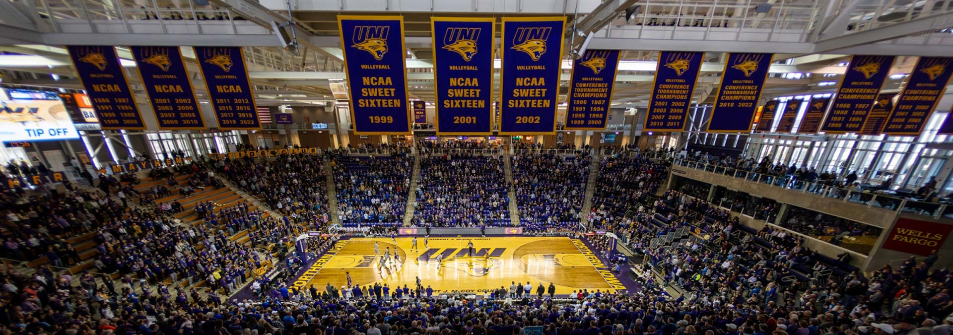 UNI McLeod Center packed during a basketball game