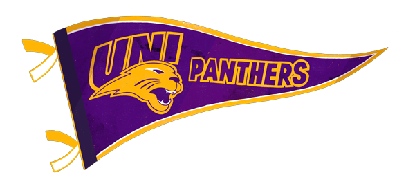 A UNI Panthers pennant