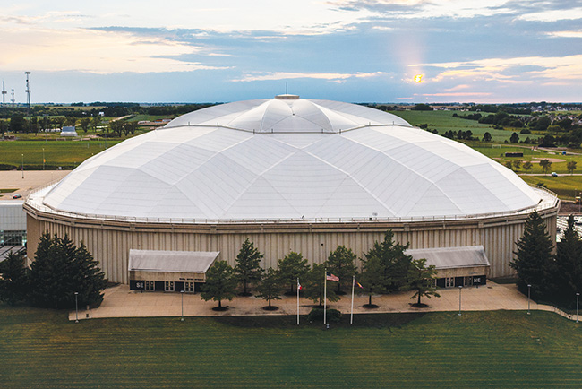 The UNI-Dome exterior pictured from above